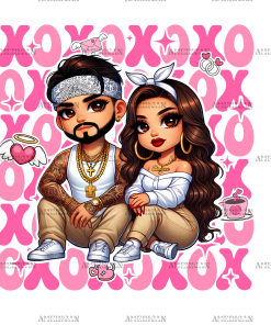 Xoxo Couple-4 DTF Transfer