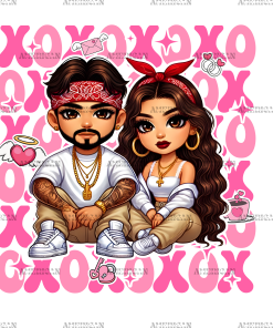 Xoxo Couple-5 DTF Transfer