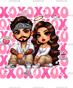 Xoxo Couple-6 DTF Transfer