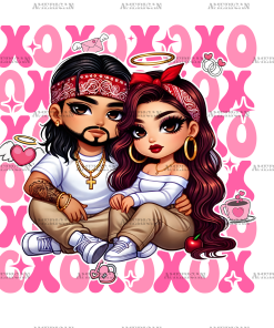 Xoxo Couple-7 DTF Transfer