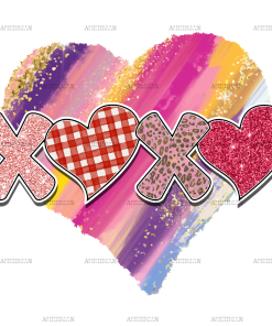 Xoxo Heart Love DTF Transfer