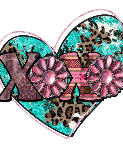 Xoxo Heart Western Valentine DTF Transfer