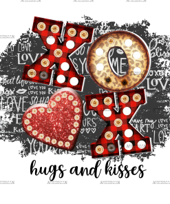 Xoxo Hugs And Kisses-4 DTF Transfer