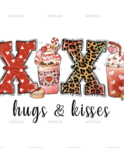 Xoxo Hugs And Kisses Coffee DTF Transfer