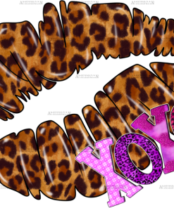 Xoxo Leopard Lips DTF Transfer