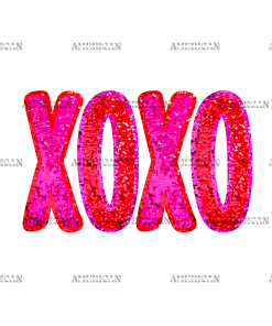 Xoxo Red Pink DTF Transfer