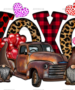 Xoxo Truck Gnomies DTF Transfer