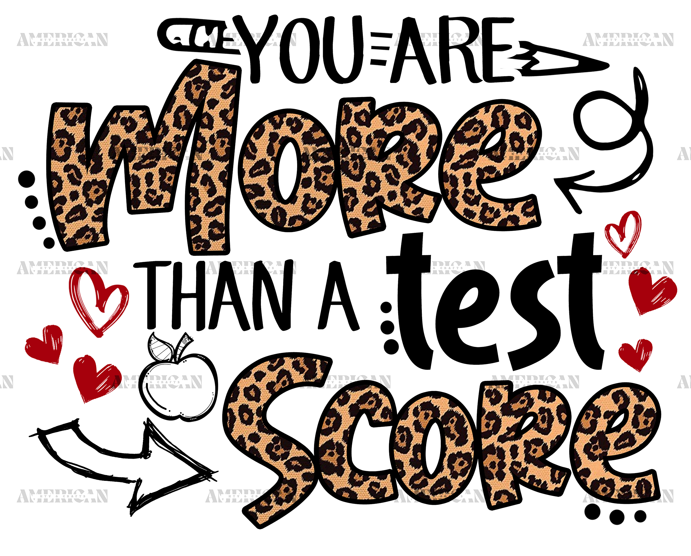 You Are More Than A Test Score Black DTF Transfer