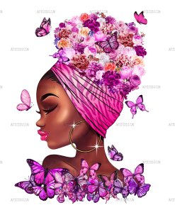 Afro Black Girl-3 DTF Transfer