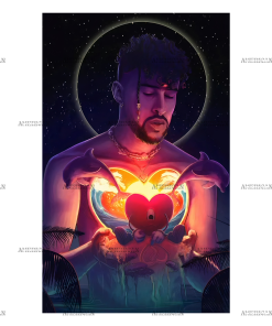 Bad Bunny Dark Dtf Transfer