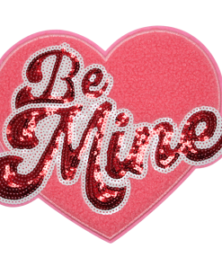 Be Mine Pink Heart Patch (Large/Chenille)