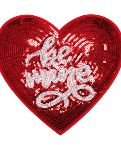 Be Mine Red Heart Patch (Large/Sequin)