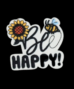 Be Happy Honey Bee Patch (Small/Embroidery)