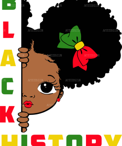 Black History Little Girl DTF Transfer