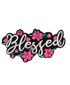 Blessed Pink Flowers Patch (Small/Embroidery)
