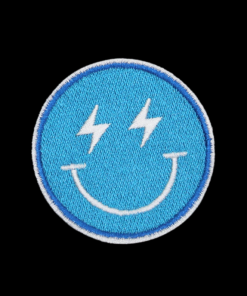 Blue Smiley Patch (Small/Embroidery)