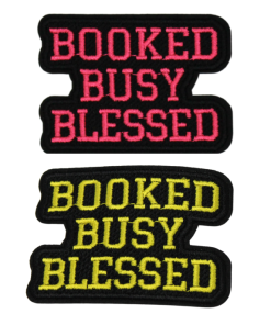 Booked Busy Blessed Patch (Small/Embroidery)