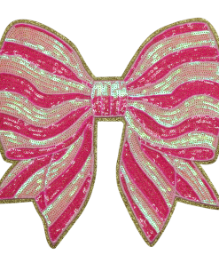 Pink Bow Patch (Large/Sequin)