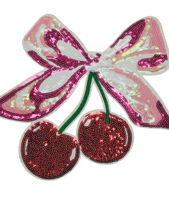 Bow With Cherries Patch (Large/Sequin)