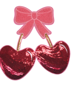 Pink Bow Cherry Patch (Large/Chenille)