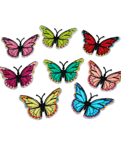 2.75 Inch Colorful Butterflies Patch (Small/Embroidery)