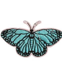 Turquoise Butterfly Patch (Small/Embroidery)