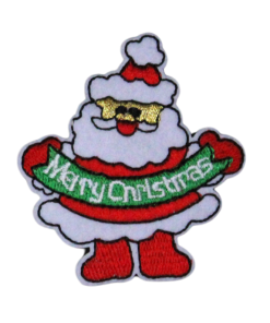 Merry Christmas Santa Claus Patch (Small/Embroidery)