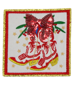 Christmas Boots Patch (Medium/Embroidery)