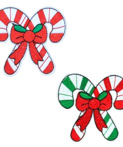 Christmas Candy Cane Patch (Small/Embroidery)