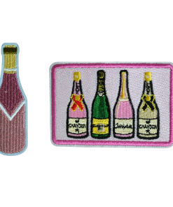 Champagne Bottle Patch (Small/Embroidery)