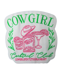 Cowgirl Cocktail Club Green Patch (Small/Embroidery)