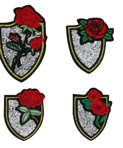 Crystal Rose Badge Patch (Small/Embroidery)