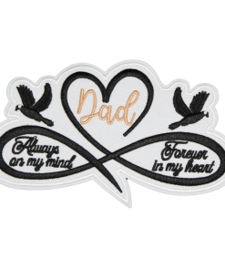 Dad Always On My Mind Forever In My Heart Patch (Medium/Embroidery)