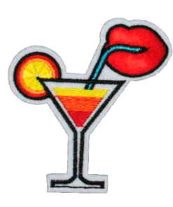 Drinking Martini Patch (Small/Embroidery)
