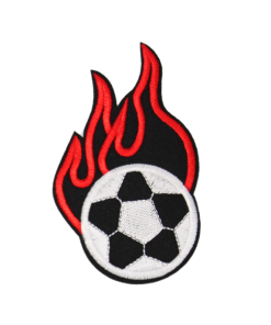 Flaming Soccer Ball Patch (Small/Embroidery)