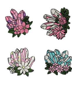 Crystal Rock Flowers Patch (Small/Embroidery)