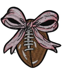Football Bow Patch (Small/Embroidery)