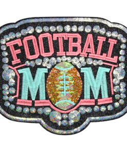 Football Mom Patch (Large/Sequin)