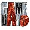 Game Day Basketball Patch (Large/Sequin)