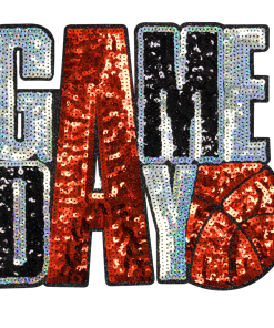 Game Day Basketball Patch (Large/Sequin)