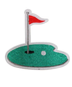 Golf With Flag Patch (Small/Embroidery)
