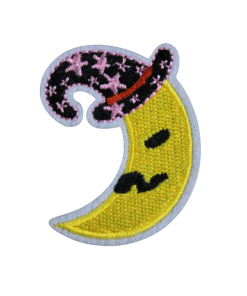 Moon With Witch Hat Patch (Small/Embroidery)