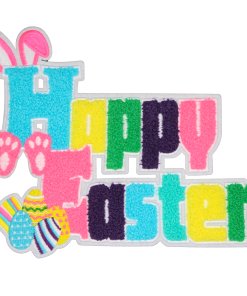 Happy Easter Colorful Patch (Large/Chenille)