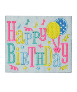 Happy Birthday (Small/Embroidery)