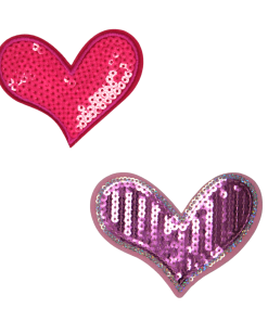 Pink Heart Patch (Small/Sequin)