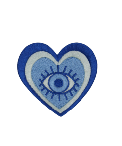 Blue Heart Eye Patch (Small/Embroidery)