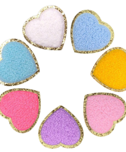 Heart on Gold Patches (Small/Chenille)