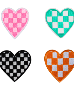 Checkered Heart Patch (Small/Embroidery)