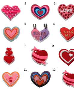 Heart Croc Charms