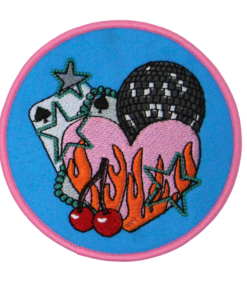 Disco Fire Heart Patch (Small/Embroidery)